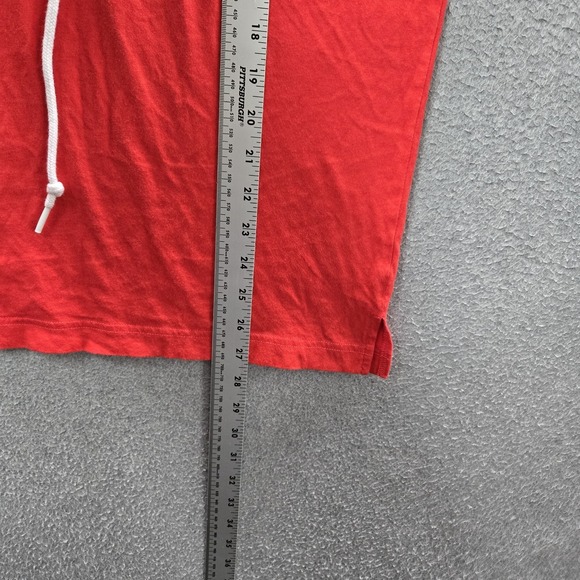 Victoria's Secret PINK Women Shirt M Red Logo V-Neck Lace Up Dog Campus Varsity - Picture 5 of 8